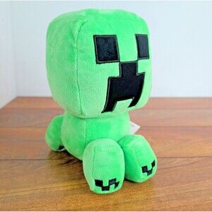 Mojang Minecraft Creeper Green Game Plush Coin Piggy Bank with Stopper 9" Tall